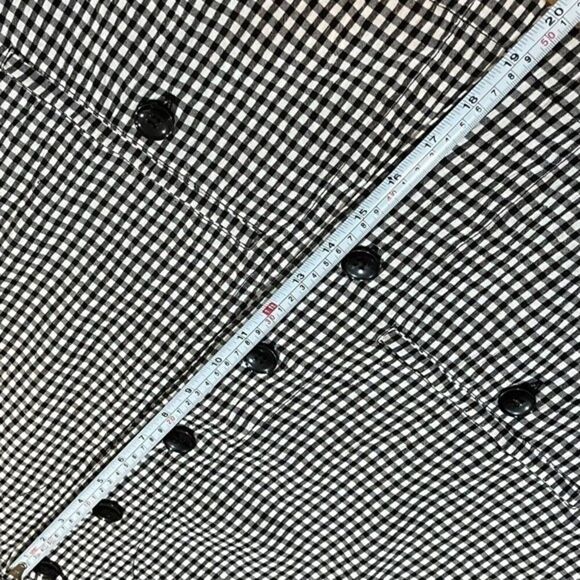 Norm Thompson Womens Blazer Black White Check Button Up Long Sleeve Sz XS - Picture 15 of 16